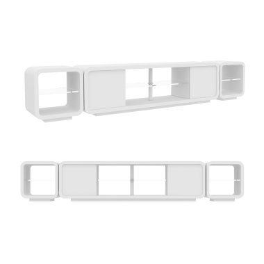 dolap Isolated beyaz arka plan üzerinde 3d render