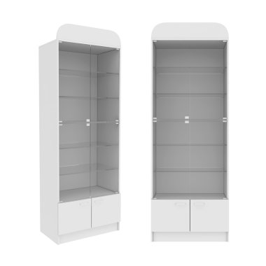 dolap Isolated beyaz arka plan üzerinde 3d render