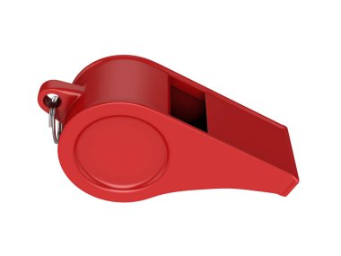 Göl kenarında beyaz arka plan üzerinde 3d render ıslık.