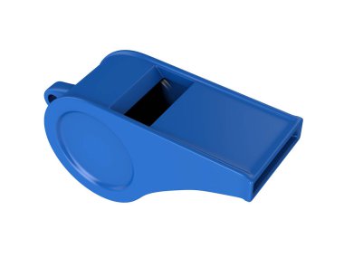 Göl kenarında beyaz arka plan üzerinde 3d render ıslık.