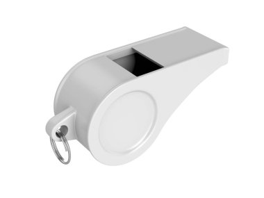 Göl kenarında beyaz arka plan üzerinde 3d render ıslık.