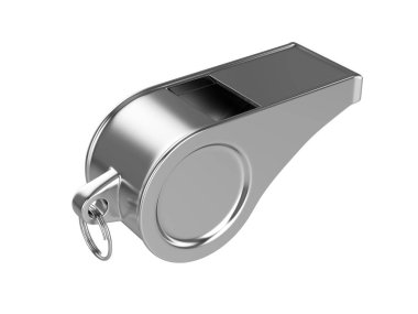 Göl kenarında beyaz arka plan üzerinde 3d render ıslık.