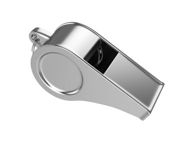 Göl kenarında beyaz arka plan üzerinde 3d render ıslık.