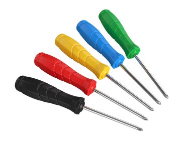 Tornavida Isolated beyaz arka plan, 3d render