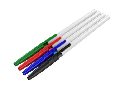 Kalem Isolated beyaz arka plan, 3d render