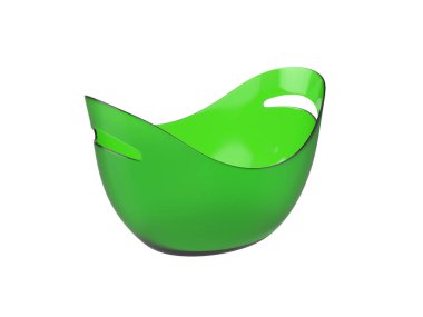 Oval plastik kova Isolated beyaz arka plan üzerinde 3d render