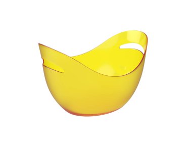 Oval plastik kova Isolated beyaz arka plan üzerinde 3d render