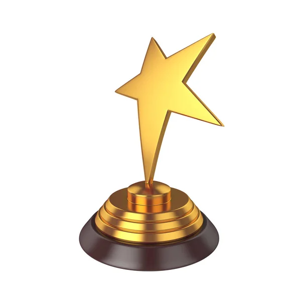 Star award isolerade på vit bakgrund, 3d-rendering — Stockfoto