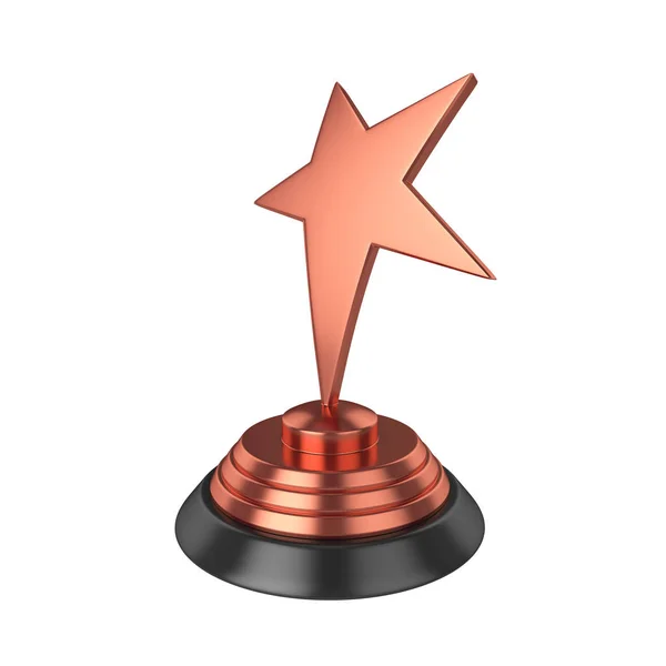 Star award Isolato su sfondo bianco, rendering 3D — Foto Stock