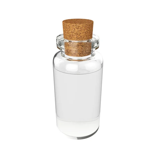 Fles potion geïsoleerd op een witte achtergrond, 3D-rendering — Stockfoto