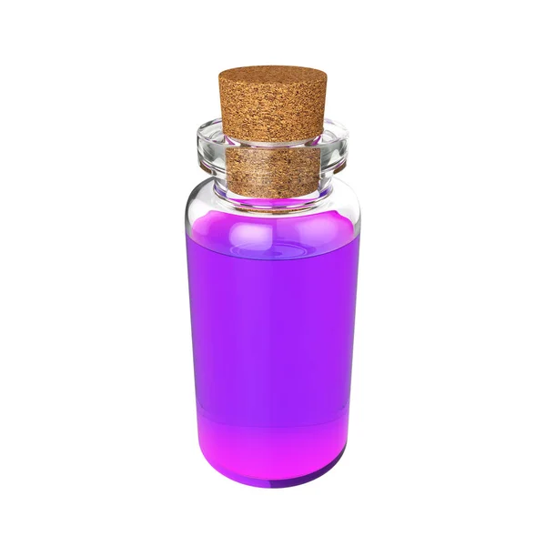 Bottle potion Isolated on White Background, 3D rendering — Stock Photo, Image