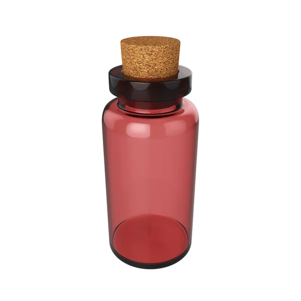 Flaschentrank isoliert auf weißem Hintergrund, 3D-Rendering — Stockfoto