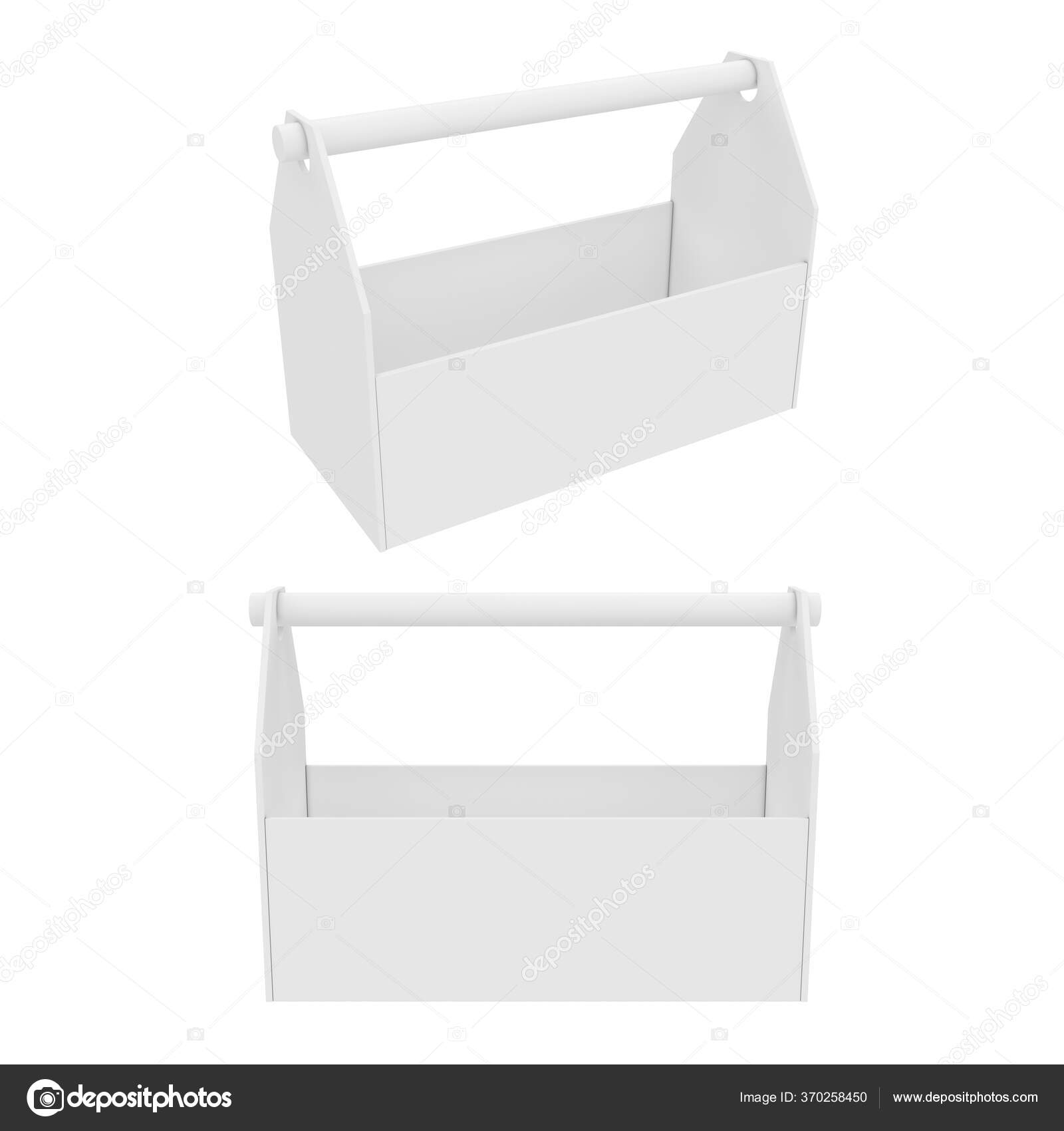 Empty Toolbox Isolated White Background Rendering Illustration