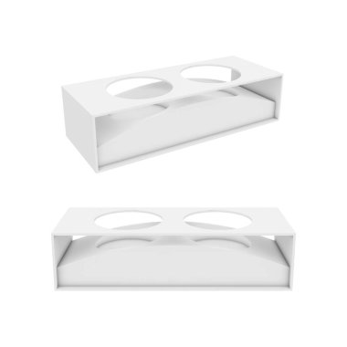 Beyaz arka planda üç boyutlu izole edilmiş dairesel delikler oluşturun. Görüntü