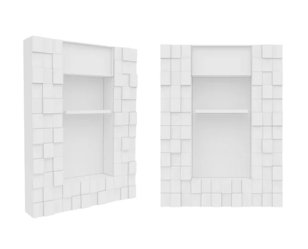 White Stand Isolated White Background Rendering Illustration — Stock Photo, Image