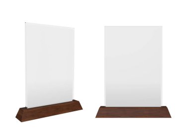 Tutucu ahşap, beyaz arka planda izole edilmiş, üç boyutlu görüntüleme. Görüntü