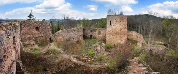 Ruïne van kasteel Valdek in Tsjechische Republiek — Stockfoto