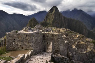 Machu Picchu, Peru kayıp İnka Şehir kapısında