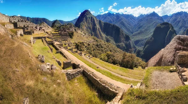 Panorama Machu Picchu Cidade Inca Perdida Peru — Fotografia de Stock