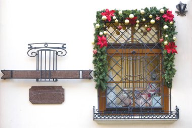 Noel süs penceresinde sahte