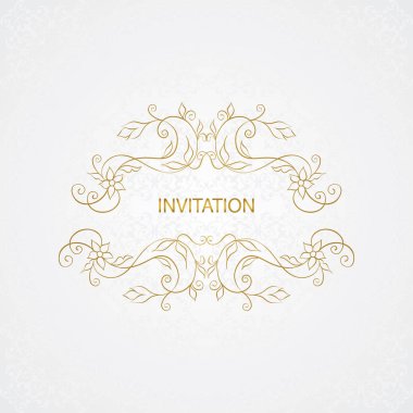 Vektör dekoratif çerçeve. Tasarım şablonu için zarif öge.