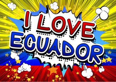 Ben aşk Ekvator - çizgi roman tarzı metin.