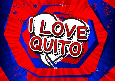 Ben aşk Quito - çizgi roman tarzı metin.