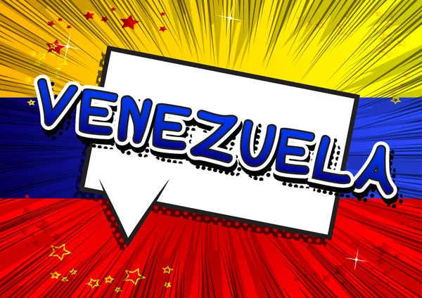 Venezuela - serietidning stil text. — Stock vektor