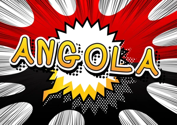 Angola - serietidning stil text. — Stock vektor