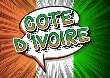 Fildişi Sahili (Fildişi Sahili) - çizgi roman tarzı metin