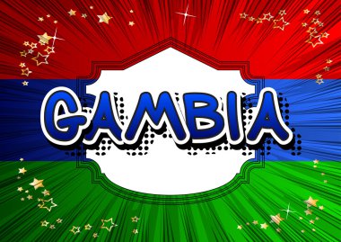 Gambiya - çizgi roman tarzı metin.