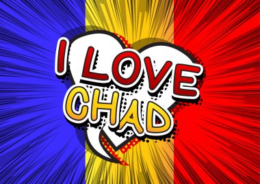 Ben aşk Çad - çizgi roman tarzı metin.