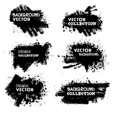 Siyah mürekkep vektör arka plan kümesi