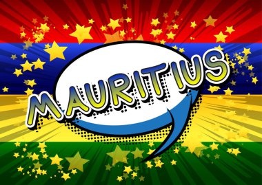 Mauritius - çizgi roman tarzı metin.