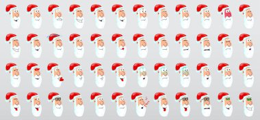 Noel Baba çizgi film yüz kümesi