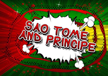 Sao Tome ve Principe - çizgi roman tarzı metin.