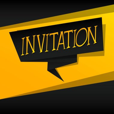 Word daveti ile vektör tasarımı banner.