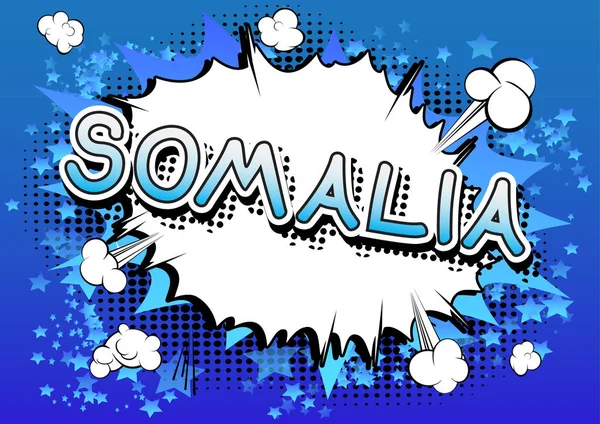 Somalië - Comic book stijl tekst — Stockvector