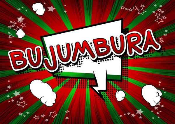 Bujumbura - Texte de style BD . — Image vectorielle