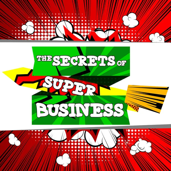 Vector geheimen van Super Business banner — Stockvector