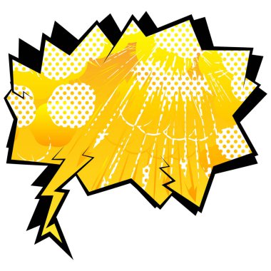 Çizgi roman arka plan ile dolu konuşma balonu.