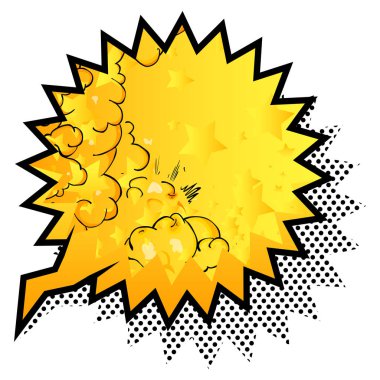 Çizgi roman arka plan ile dolu konuşma balonu.