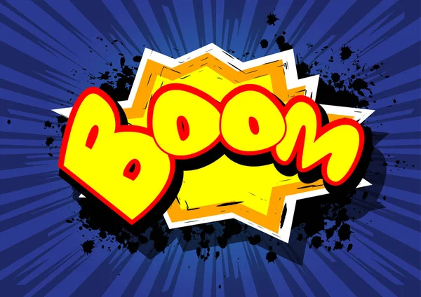 Comic-Explosion mit Boom-Wort. — Stockvektor