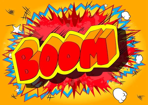 Explosion de bande dessinée avec mot boom . — Image vectorielle