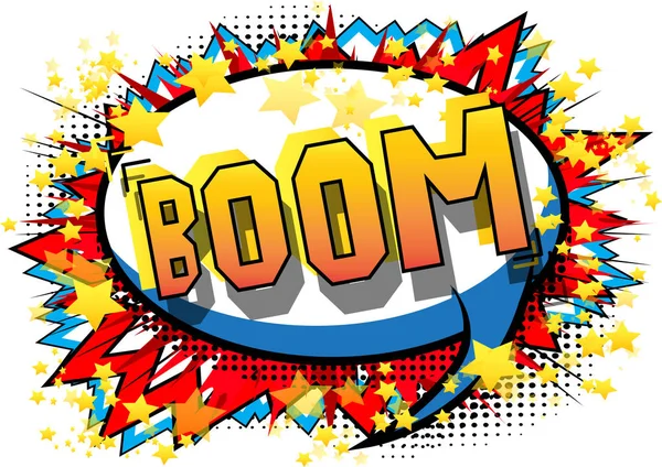 Comic book eksplozji z boom word. — Wektor stockowy