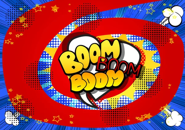 Comic book explosion with boom word. — Stock Vector