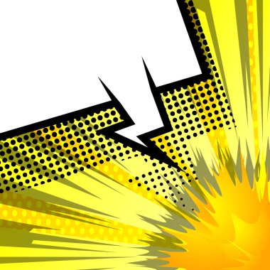 Çizgi roman arka plan üzerinde konuşma balonu.