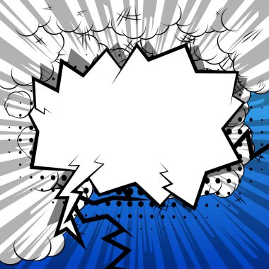 Çizgi roman arka plan üzerinde konuşma balonu.