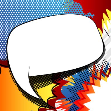 Çizgi roman arka plan üzerinde konuşma balonu.