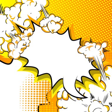 Çizgi roman arka plan üzerinde konuşma balonu.